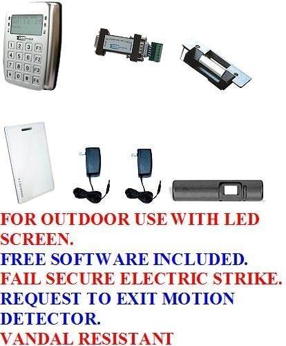 1 door access control kit with electric strike lock