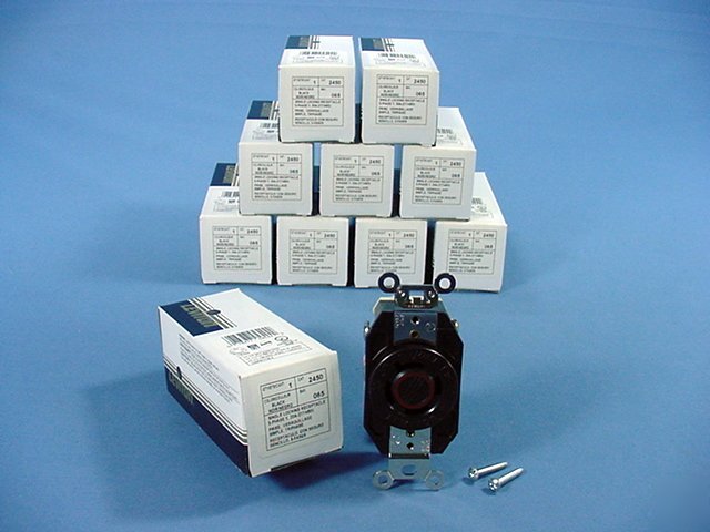 10 leviton L19-20 locking receptacles 20A 277/480V 3Ã¸y