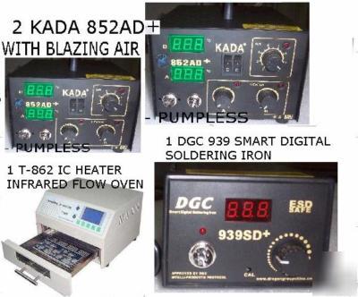 2 smd 852AD+ welder + dgc 939SD + t-962 ic heater oven
