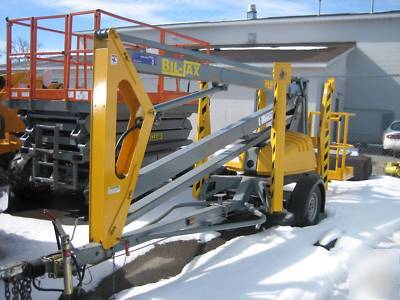 Bil jax 2005 43' towable manlift, 43/19 dc, boomlift 