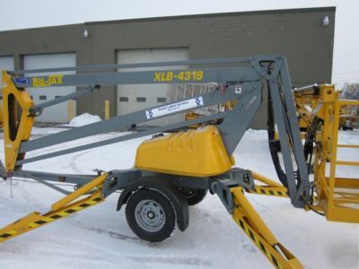 Bil jax 2005 43' towable manlift, 43/19 dc, boomlift 