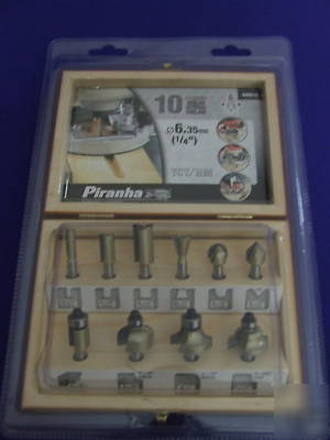Black & decker piranha 6.35MM tct router bit set of 10 
