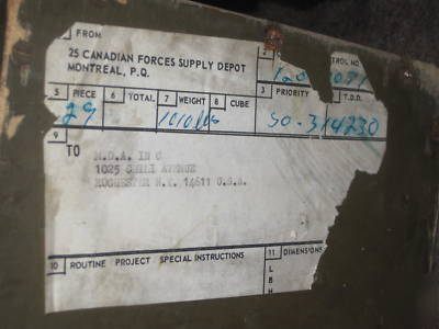 Canada/british military range finder barr & stroud ltd