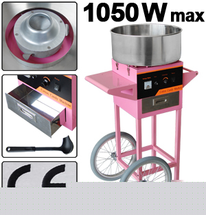 Ce commercial cotton candy floss machine maker cart kit