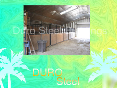Duro steel barn kit 50X24X17 metal hay shed buildings