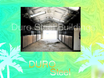 Duro steel barn kit 50X24X17 metal hay shed buildings