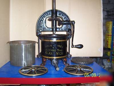 Enterprise 6 qt sausage stuffer wine fruit lard press