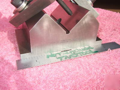 New brown&sharpe 750-c v-block(1)w/clamps xlnt $183 if 