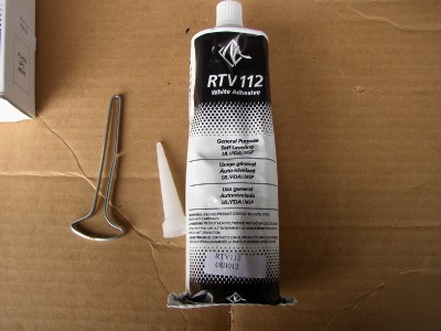 Rtv 112 white silicone rubber adhesive sealant 10.5 oz,