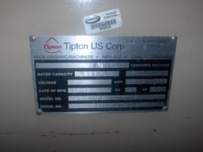Tipton high energy centrifugal barrel machine-hsr-80J