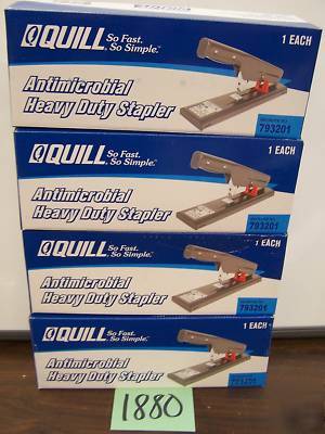 4-quill brand anti-microbial heavy-duty stapler, black