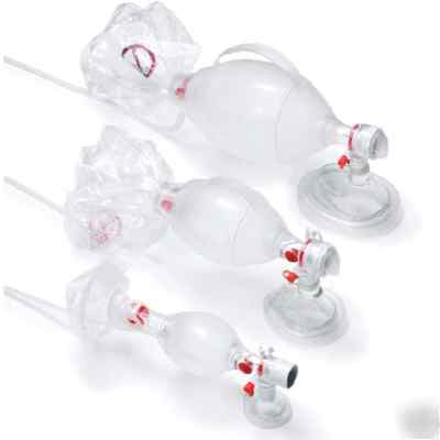 Ambu spur ii medium adult mask w/oxygen bag, 420611700