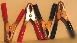 Auto battery clips clamps 20AMP 4PC 2 red 2 black