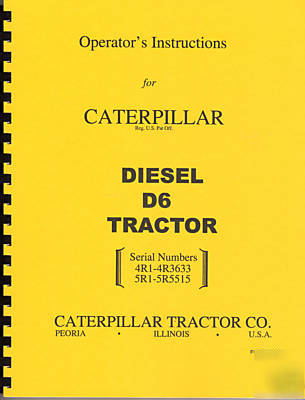 Caterpillar D6 operation and maintenance manual