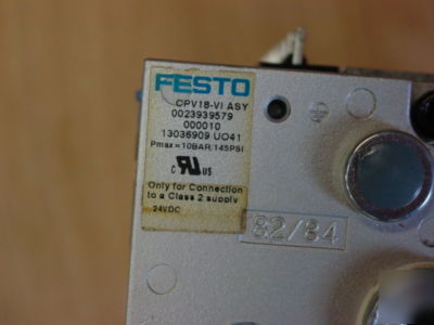 Festo CPV18-vi pneumatic valves 8 pack 24 volts dc