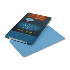 Manuscript covers, 30 lb, 9 X15-1/2 , 100/bx, blue, sol