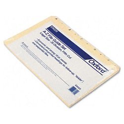 New a-z top tab recycled file guides, 18 pt. manila,...