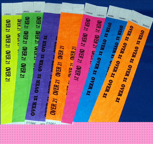 Over 21 tyvek wristbands 100 free shipping arm bands