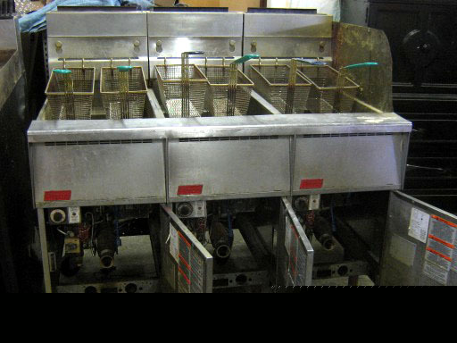 Pitco 3 bay natural gas fryer stainless steel