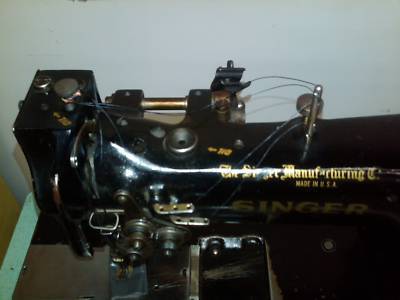 Singer double needle leather walking foot machine 