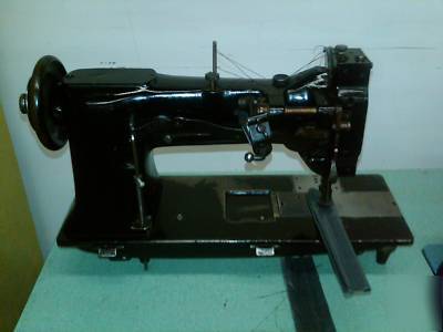 Singer double needle leather walking foot machine 