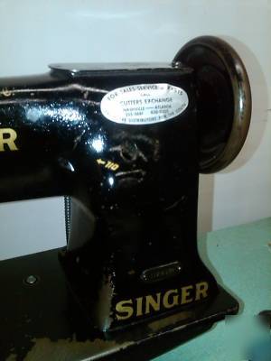 Singer double needle leather walking foot machine 