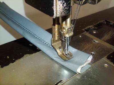 Singer double needle leather walking foot machine 