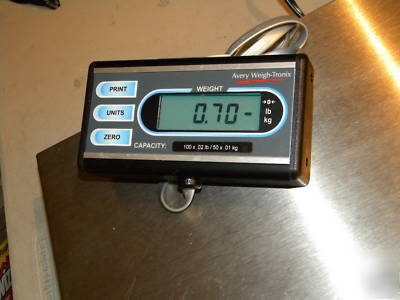 Weigh-tronix 3732 lp 100 lb x .02 lb scale, stainless