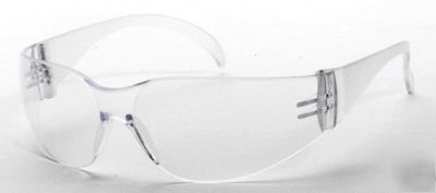 12 pair fuse wraparound safety glasses, clear lens
