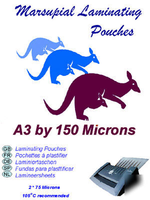 13 A3 laminating pouches gloss pouches laminator foils