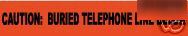 Caution buried underground telephone tape, 3