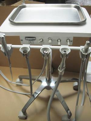 Dental equipment mobile 2 handpiece cart & vac. package