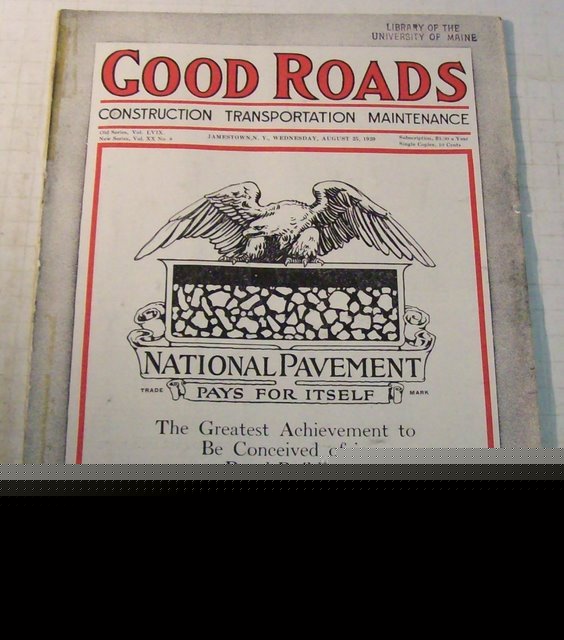 Good roads 1920 construction magazine vol.54, no.8