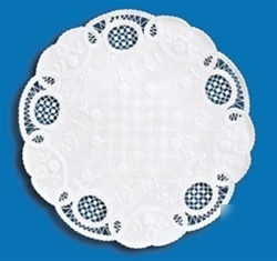 Lot 24 hoffmaster princess white round paper doilies 8