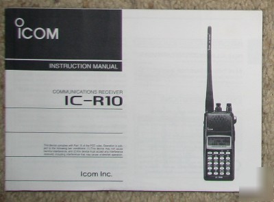 Icom ic-R10 receiver instruction manual owners guide