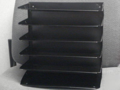 Mmf steelmaster horizontal organizer 6 tiers black
