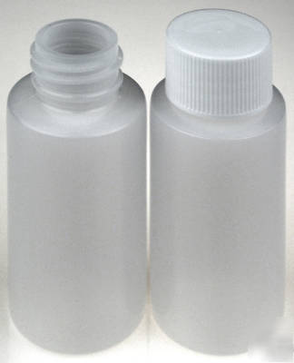 New plastic bottles w/white lids, 1-oz. 50-pack, 