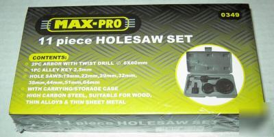 New brand 11PCE hole saw / cutter drill bit set
