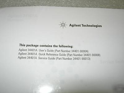 New sealed agilent 34401A set of manuals + software 