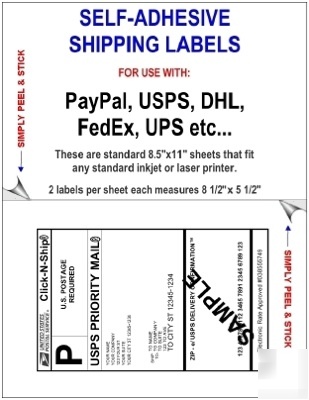 Blank half page shipping labels trial pack