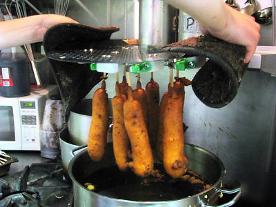 Custom corn dog fryer equipment-dog holder & stand