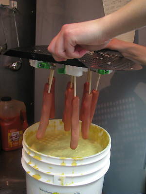 Custom corn dog fryer equipment-dog holder & stand