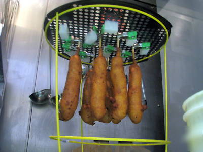 Custom corn dog fryer equipment-dog holder & stand