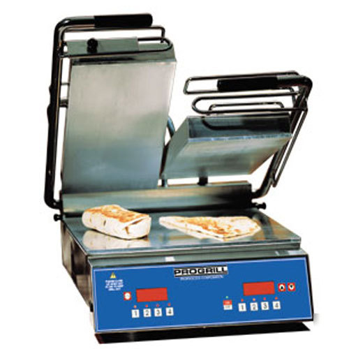 Doughpro SL1577 panini grill, electric, fixed lower gri