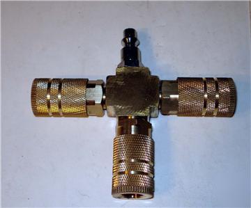3- way brass air quick connect 3 -1/4