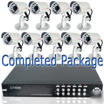 9 sony ccd cameras security net standalone dvr system