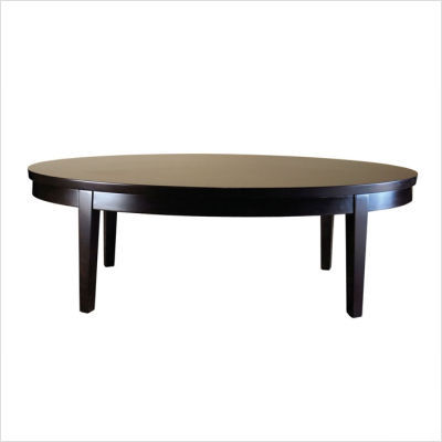 Eclipse oval occasional table finish: espresso walnut