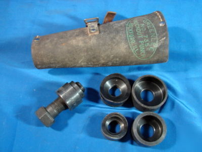 Greenlee knockout punch set no. 735, three cutters