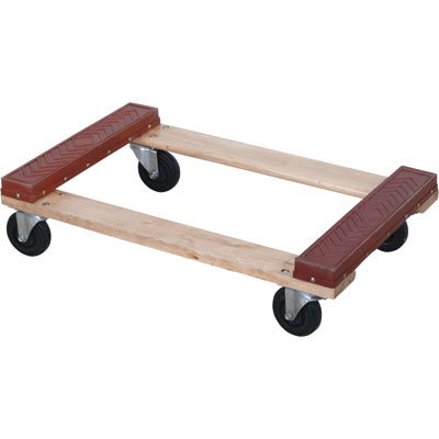New northern industrial rubber-ended hardwood dolly - 