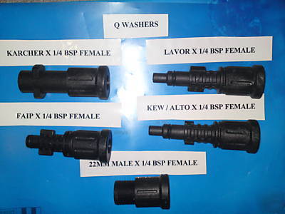 Pressure washer adaptors kew alto karcher lavor hobby 